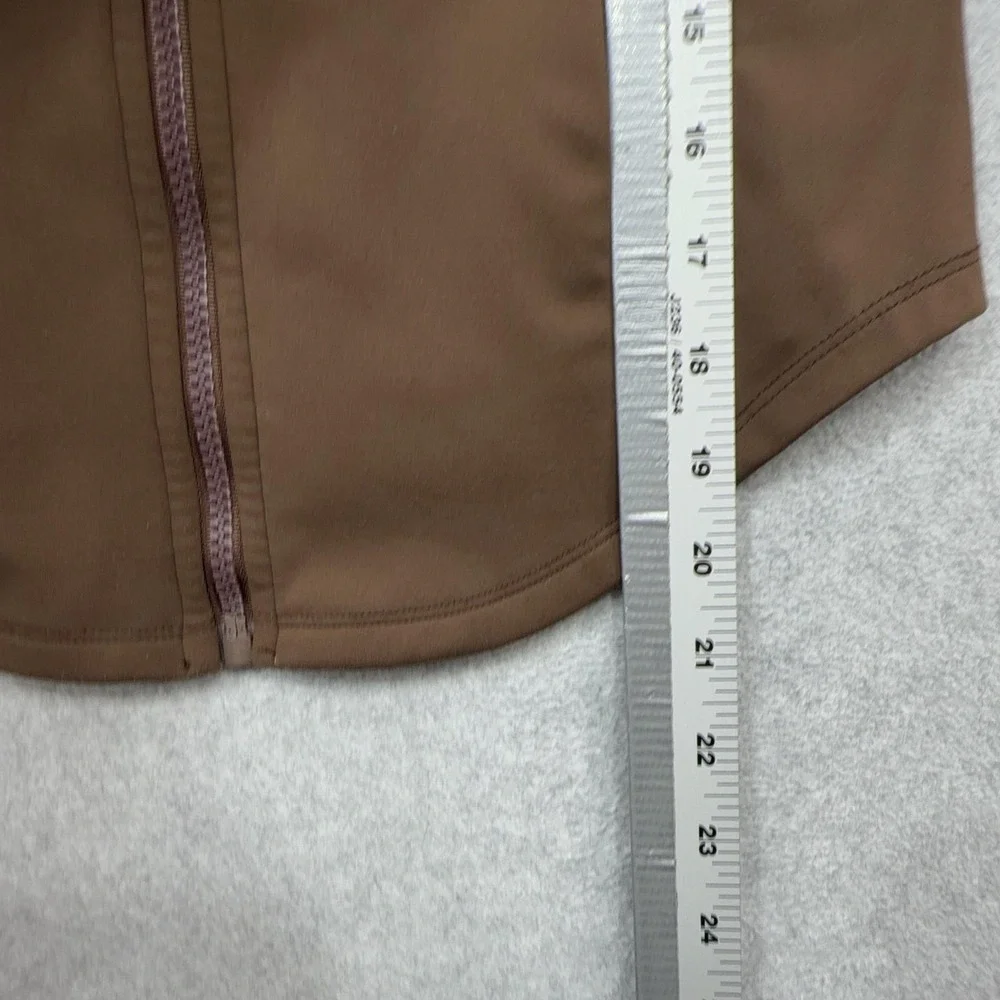 Alo Yoga Jacket Womens XS Brown Track Hooded Full Zip Performance Thumbholes